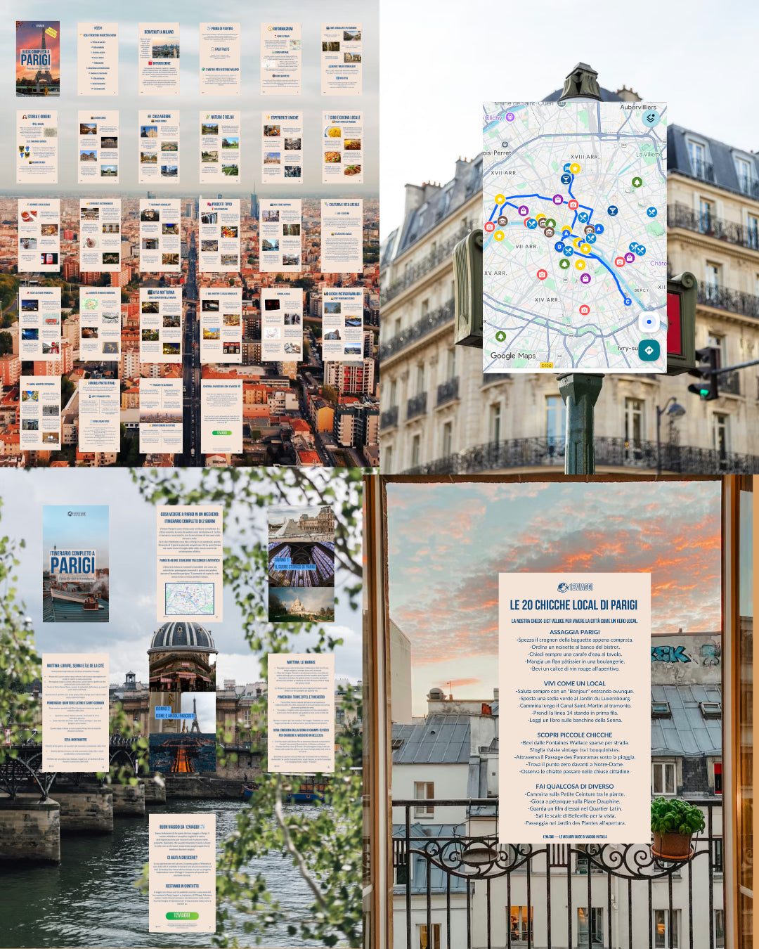 PARIS TRAVEL KIT: Il Pacchetto Completo (Guida + Mappa + Itinerario + check-list)